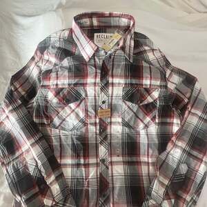 Reclaim Plaid Athletic Shirt -  Buckle Men's Shirts in Red Black Size Medium